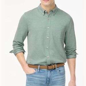 J. Crew Factory Performance knit oxford shirt - size XL - battle green